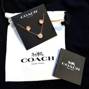 New Coach necklace earrings set